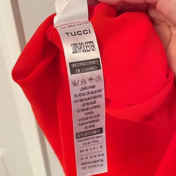 Tucci Orange Tank Shift Dress W/ Back Strappy Detail M - Picture 6 of 16